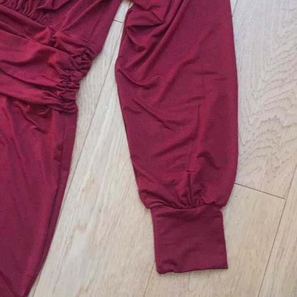 ASOS || petite maroon midi dress - Picture 6 of 8